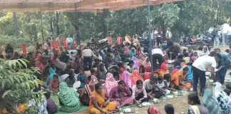 हाथियों के झुंड में नन्हे ‘काशी’ के आने पर ग्रामीणों ने मनाई छठी, नामकरण के बाद मंदिर में भजन-कीर्तन के बाद बांटी गई प्रसादी